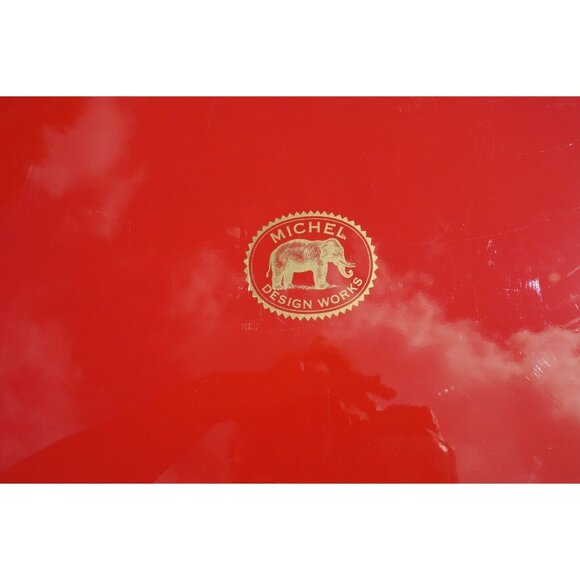 Lacqured Tray Michel Design Works Christmas Holiday 19 x 13 x 2 Decoupage Wooden - Picture 8 of 16